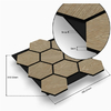 Acoustic Slat Wall Panel Hook Sound Proof Polyester Fiber Hexagon Wood Fiber Polyester MDF Louvers